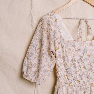 NWT Morning Lavender 'Caroline' Blush Tie Back Midi Dress